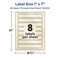 Avery Pearlized Ivory Rectangle Labels with Sure Feed Technology, Print-to-the-Edge, 1" x 7"
